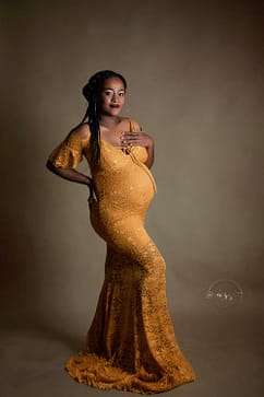 Robe femme enceinte kamaprops moutarde photo Azemard Stéphanie meilleur photographe de l'hérault