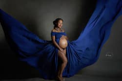 Robe mii estillo bleu pour femme enceinte photo Azemard Stéphanie meilleur photographe de l'hérault