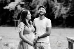 La scamandre photo noir et blanc maternité Azemard Stéphanie photographe à Montpellier clinique Saint-roch