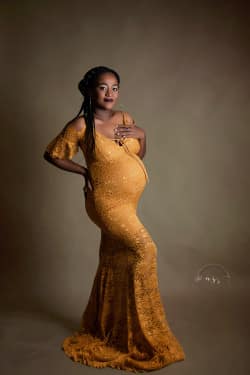 Robe femme enceinte kamaprops moutarde photo Azemard Stéphanie meilleur photographe de l'hérault